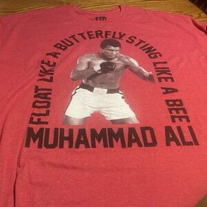 Muhammad Ali Float Like A Butterfly Red T-Shirt Mens 3XL